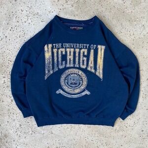 Vintage 90s University of Michigan Wolverines Galt Sand College Crewneck